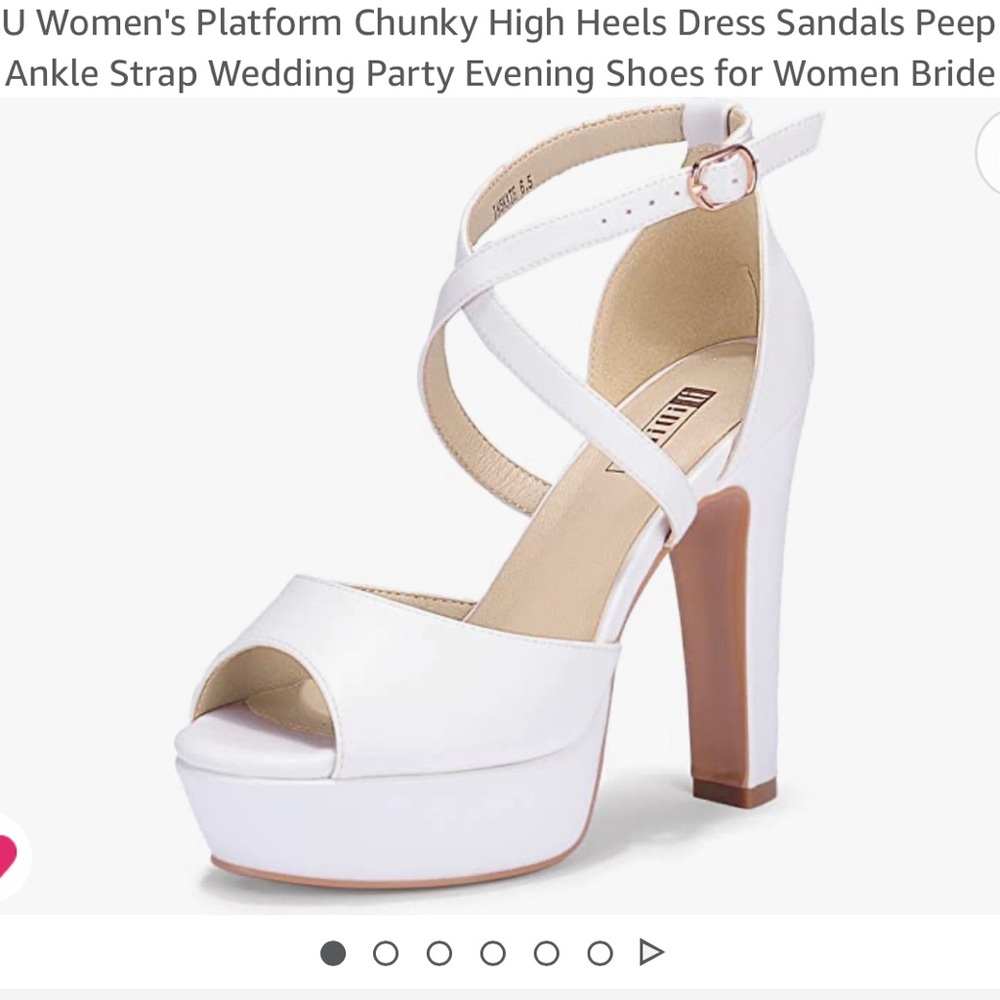 White women’s platform heels